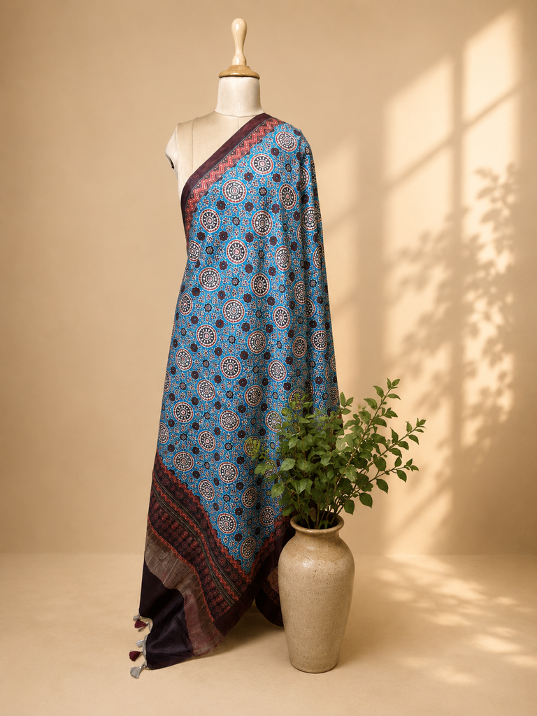 Digital Printed Tusser Dupatta  4781 