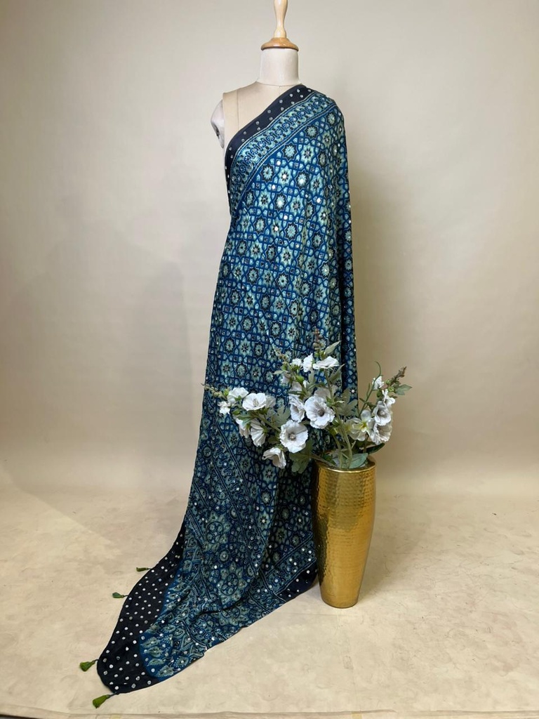 Ajrakh Mirrror Dupatta 5035