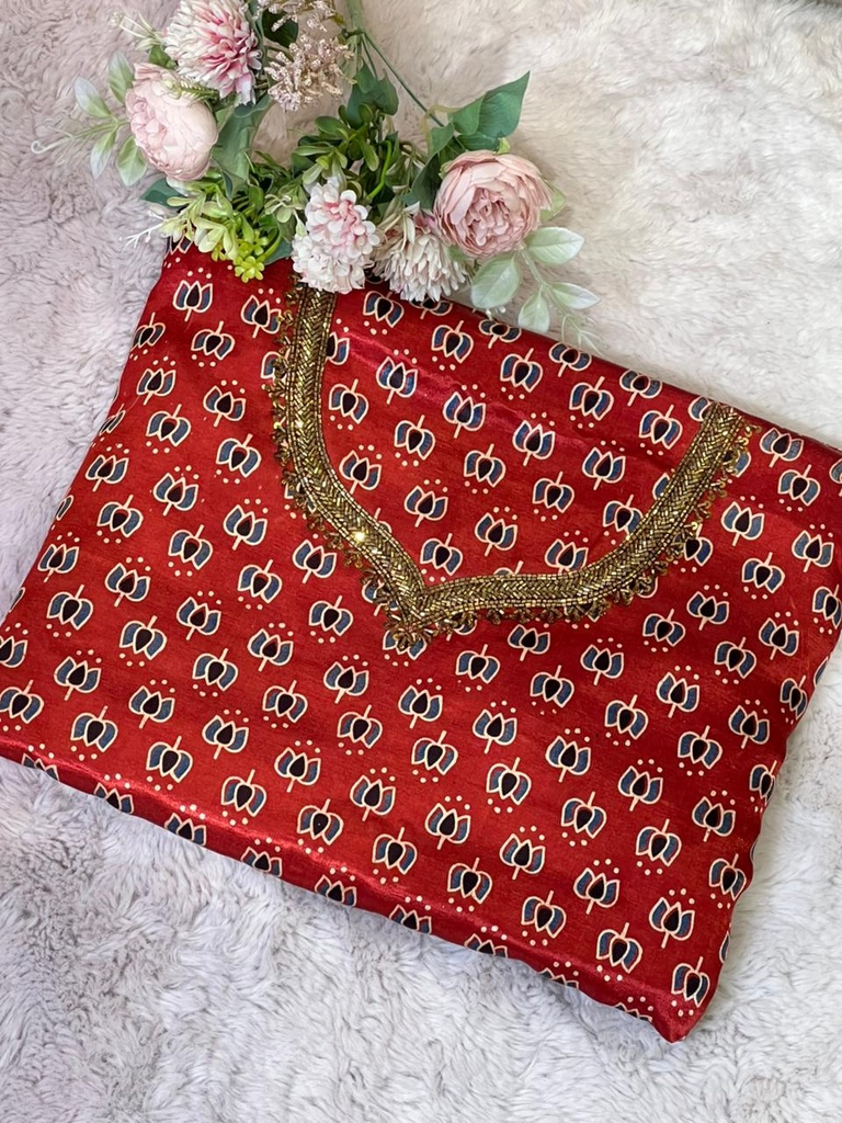 Ajrakh Mashru Fabric 5013