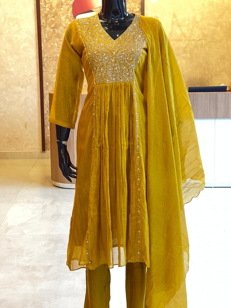 Premium Mul Chanderi Kurti Set 5046 