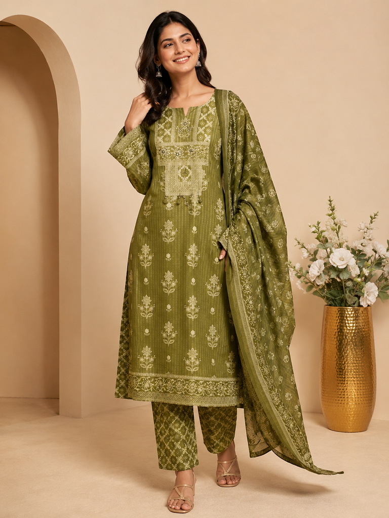 Premium Cotton Kurti Set 5609