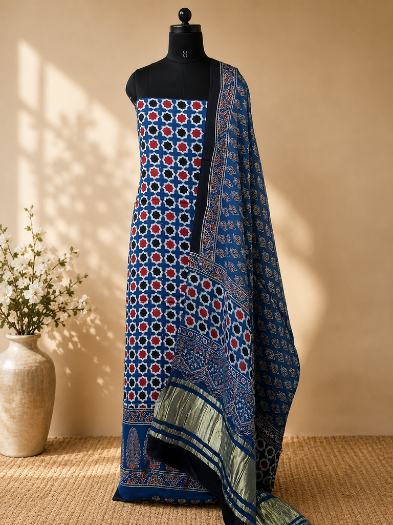 Ajrakh Modal Suit Sets 5012