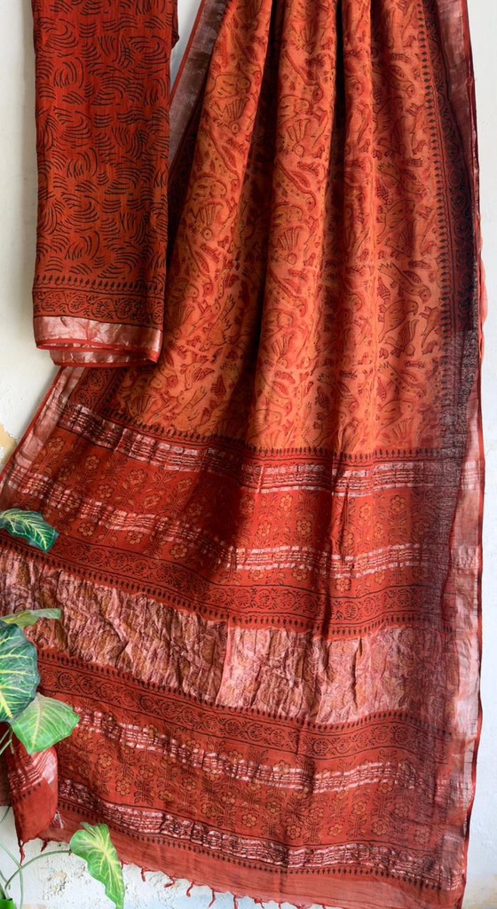 Linen Cotton Saree 5012