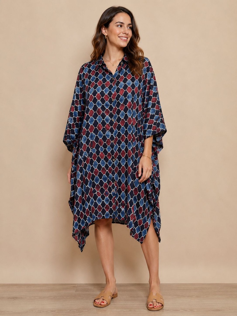 Ajrakh Modal Shirt Kaftans 5015