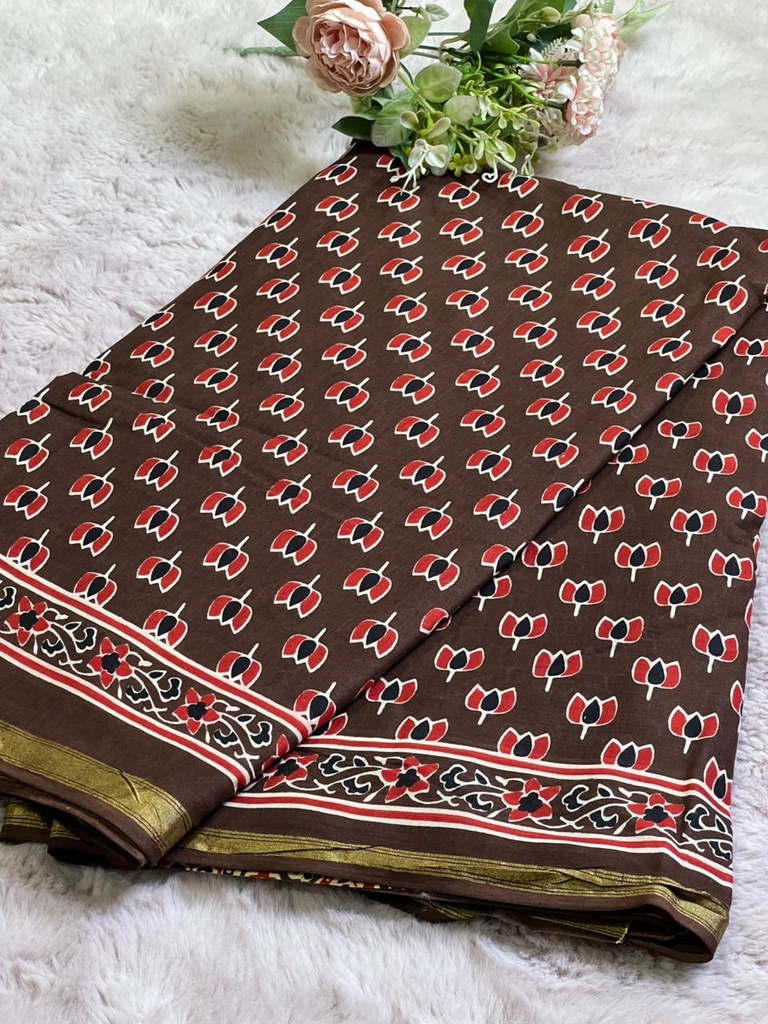 Zari border Cotton Sarees 5013