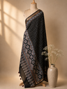 Ajrakh Chanderi Silk Dupatta 5017 