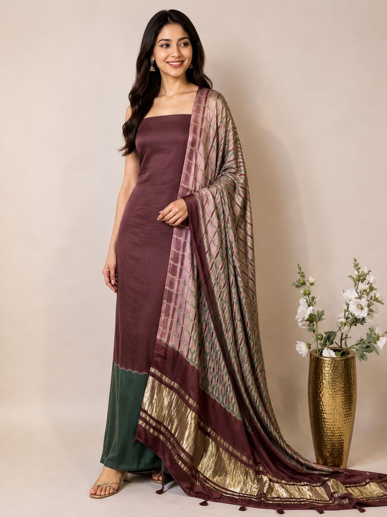 Ajrakh Modal Shibori Suit 5012