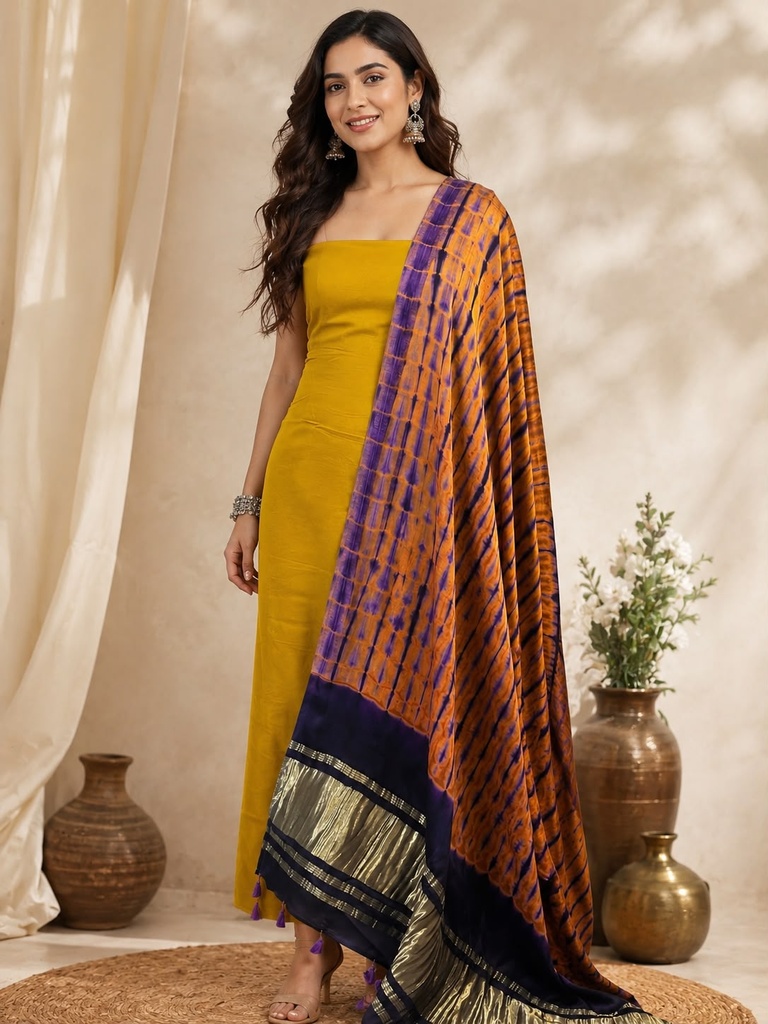 Ajrakh Modal Shibori Suit 5012