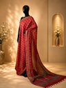 Ajrakh Maheshwari Silk Sarees 5028