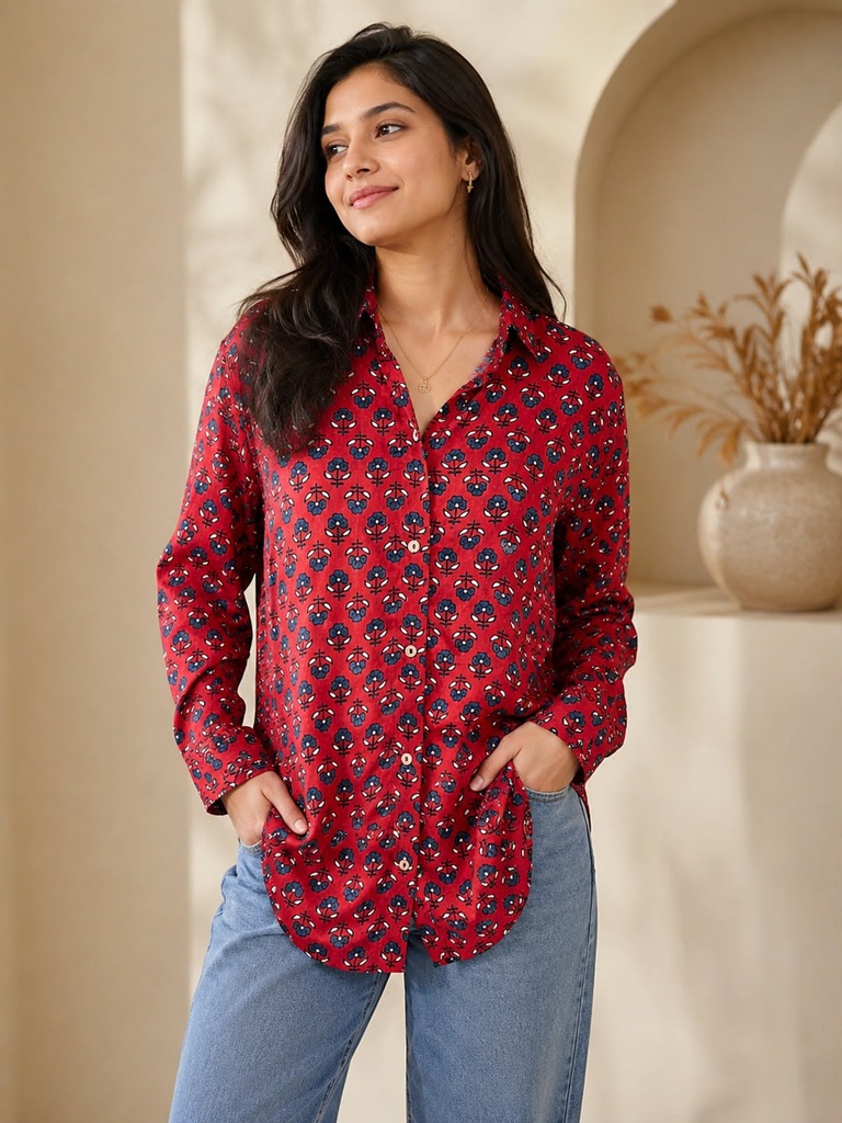 Ajrakh Modal Shirts 5015