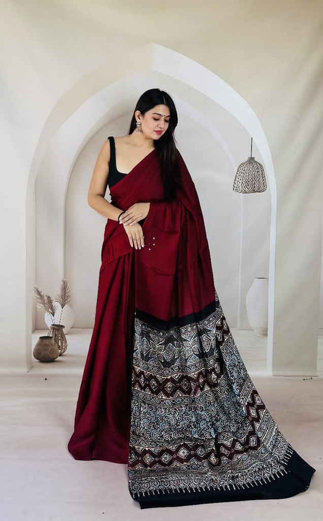 Plain Modal Sarees 5018