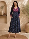 Ajrakh Cotton Aline Kurti 5029