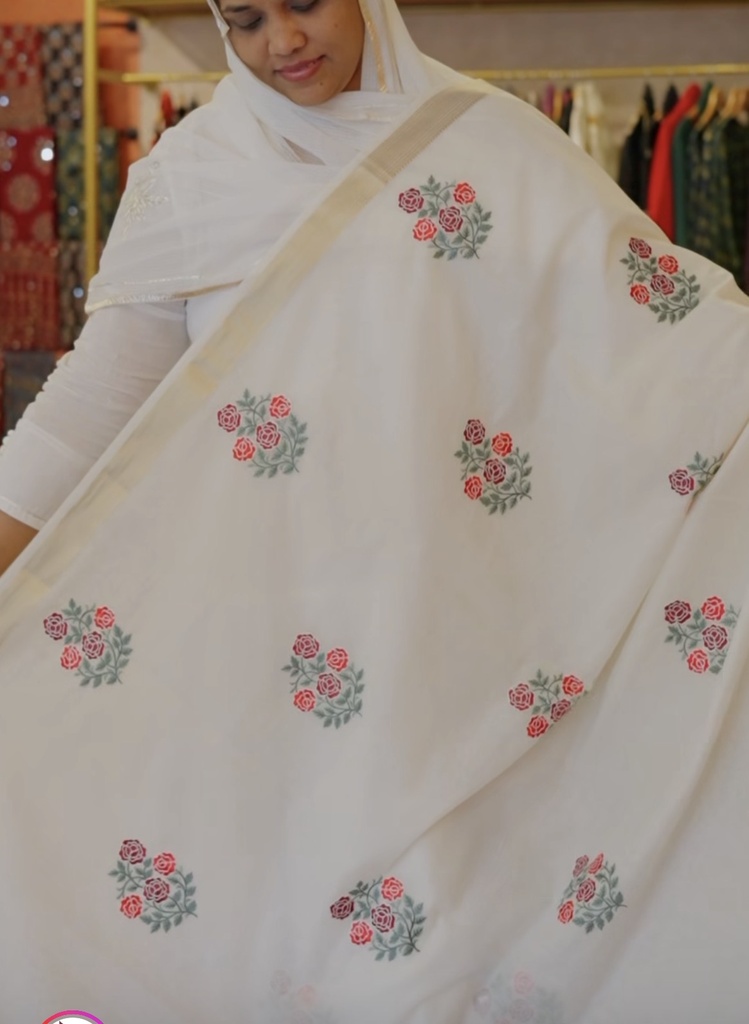 Embroidered Mul Cotton Sarees 5019