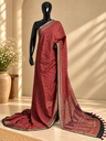 Ajrakh Chanderi Silk Sarees 5028