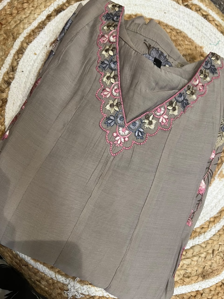 Mul Chanderi Kurti Sets 5043