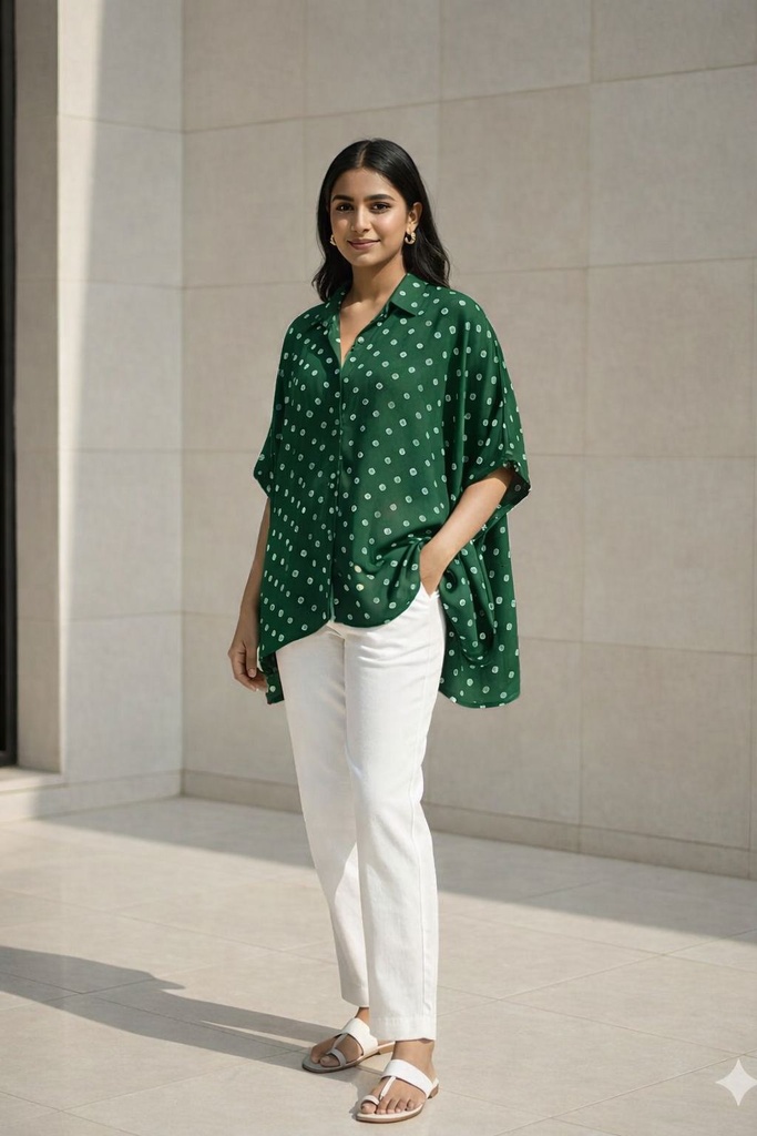 Bandhani Modal Shirt Kaftans 5015