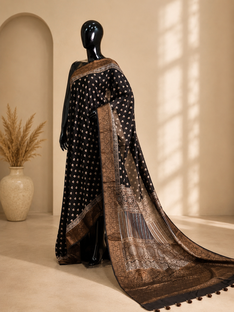 Ajrakh Chanderi Sarees 5014