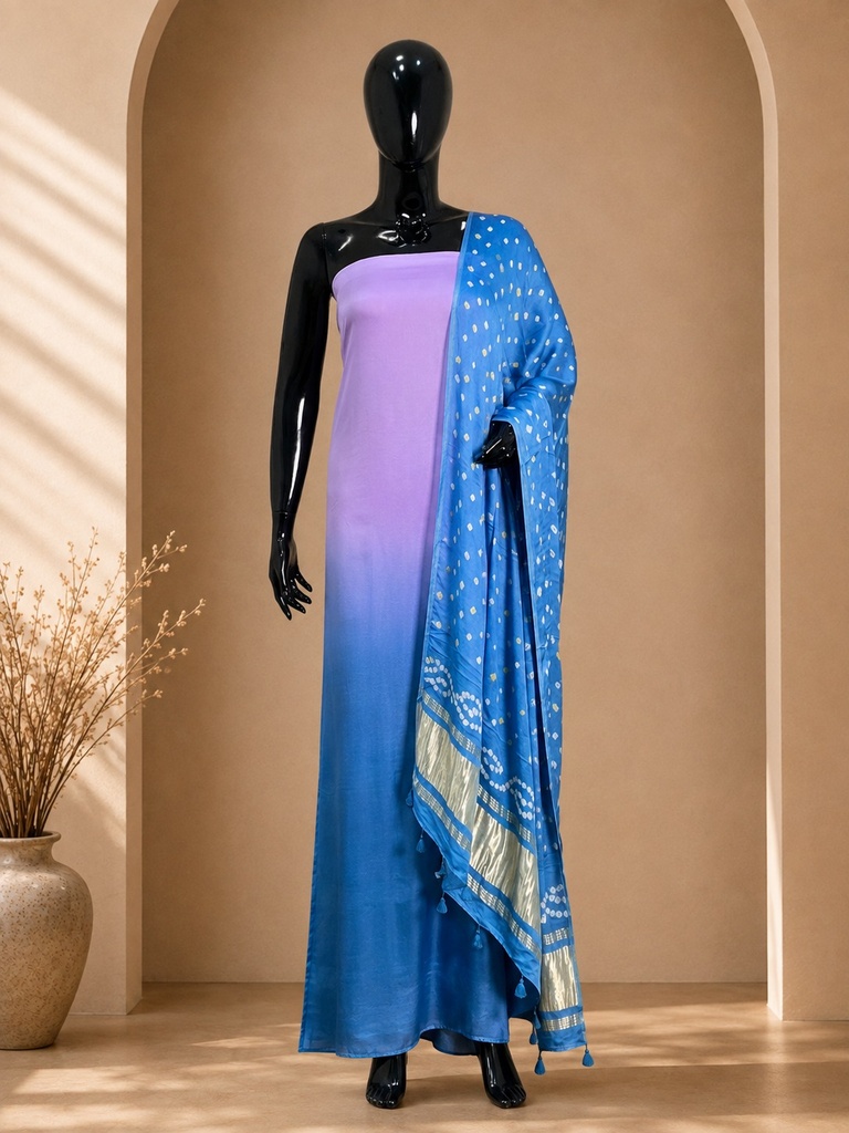 Plain Modal Suits with Bandhani Dupatta 5013