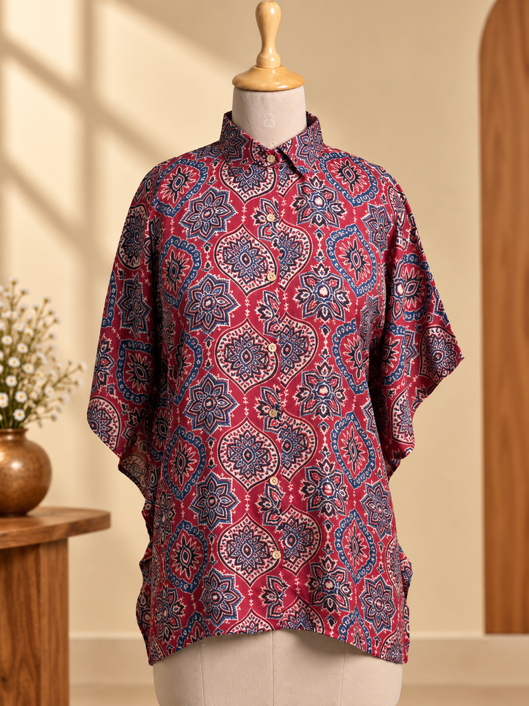 Ajrakh Modal Shirt Kaftans 5015 