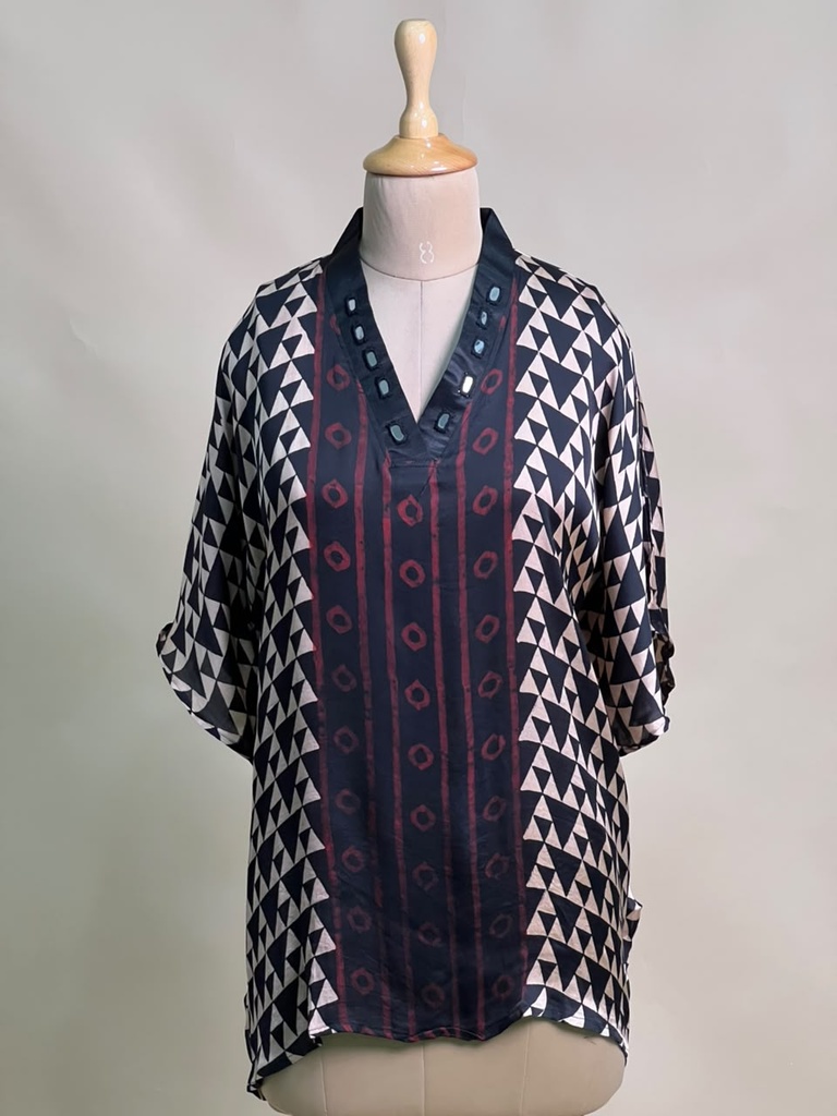 Ajrakh Modal Short Kaftans 5015 