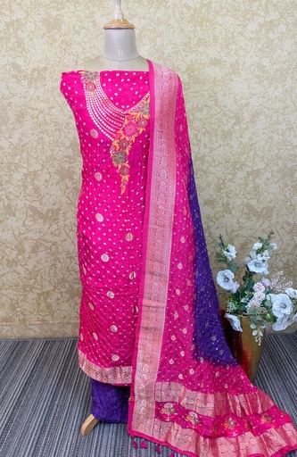 [SUMF] Bandhani Dola Silk Suit 5012