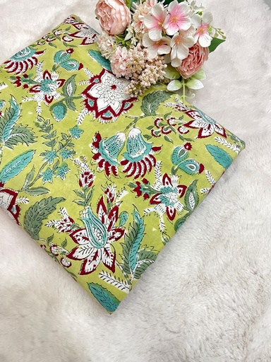 [CFBK290] Bagru HandBlock Printed Cotton fabric 5023