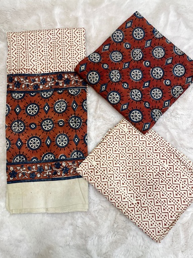 Ajrakh cotton Suit 5025