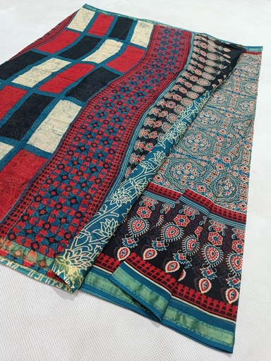 [SAVC] Ajrakh Cotton Sarees 5026