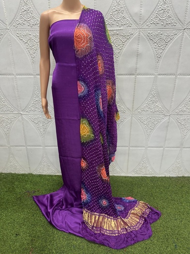 [SUMHK] Multi bandhej Modal Silk Suit 5014