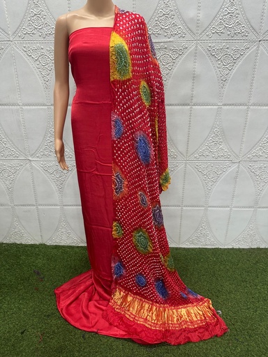 [SUMHK] Multi bandhej Modal Silk Suit 5014