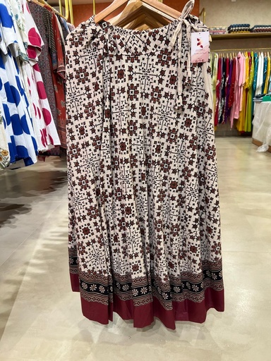 [SKKH] Ajrakh Cotton Skirt 4556