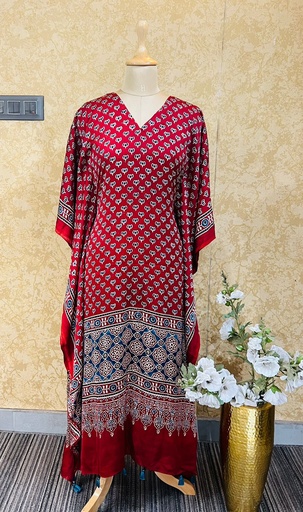 Ajrakh Silk Kaftans 4801