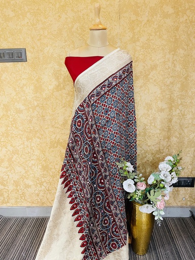 [DUMT] Ajrakh Dola Silk Dupatta 4564