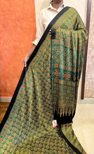[SAMLK] Premium Ajrakh Modal Silk Sarees 4243