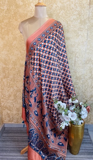[DUMLK] Ajrakh Silk Dupatta 5038