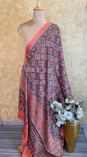[DUMLK] Ajrakh Silk Dupatta 5038