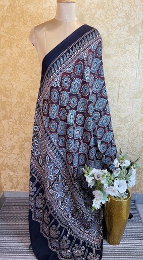 [DUMLK] Ajrakh Silk Dupatta 5038