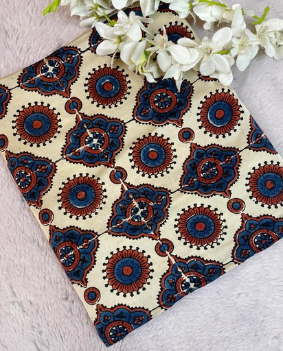 [CFMLK] Premium Ajrakh Modal Silk Fabric 5016