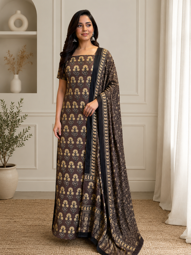 [SUSKH3950] Ajrakh Modal Silk Suits 5048