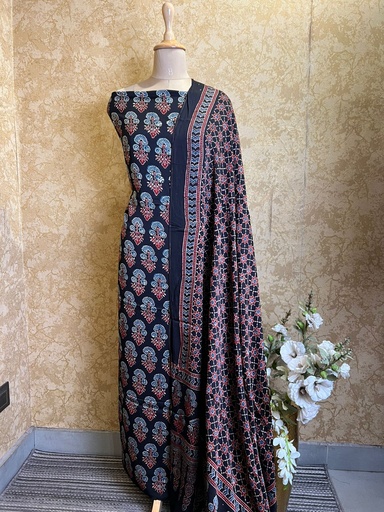 [SUSKH3950] Ajrakh Modal Silk Suits 5048