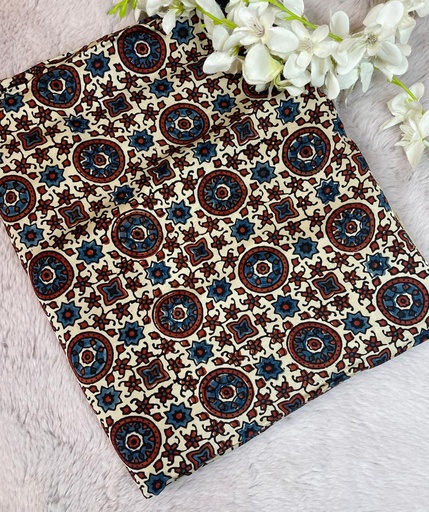 [CFMLK] Ajrakh Modal Silk Fabric 5016