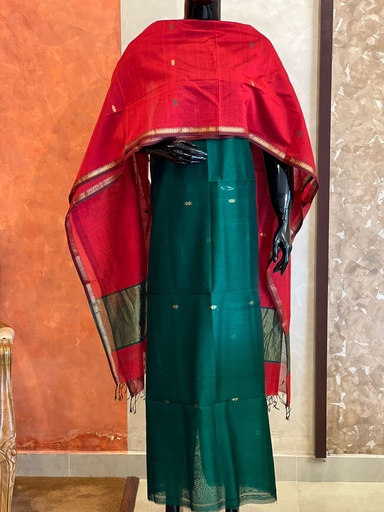 [SUZH4650] Maheshwari Silk Cotton Suits 5025