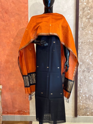 [SUZH4650] Maheshwari Silk Cotton Suits 5025