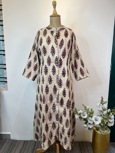 Ajrakh Handloom Cotton Kurti 5055