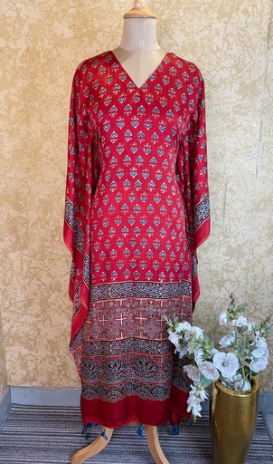 Ajrakh Silk Kaftans 4801