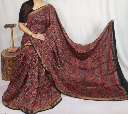 [SAKS6450] Ajrakh Maheshwari Sarees 4552