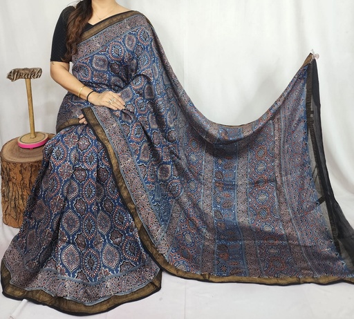 [SAKS6450] Ajrakh Maheshwari Sarees 4552