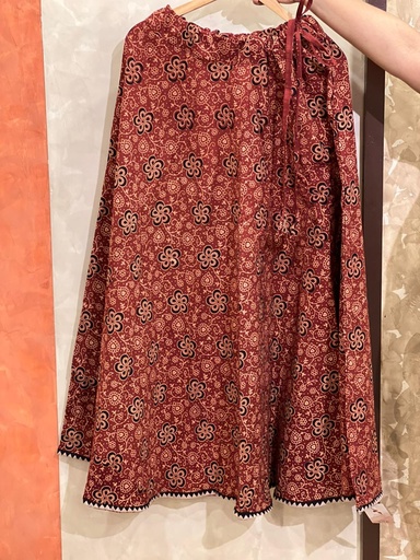 [KUKH2150] Ajrakh Cotton Skirts 4556
