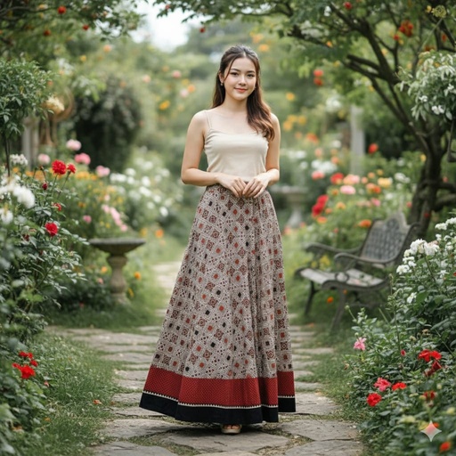 [KUKH2150] Ajrakh Cotton Skirts 4556