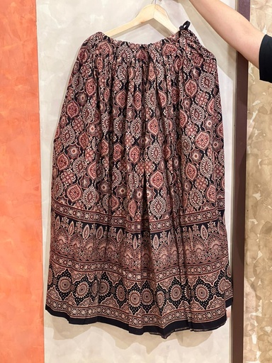 [KUKH2150] Ajrakh Cotton Skirts 4556